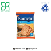 بیسکویت نیم چاشت جو با تزئین شوید و زیره بدون قند