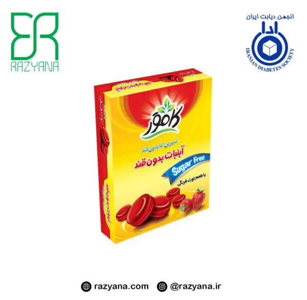 آبنبات توت فرنگی بدون قند