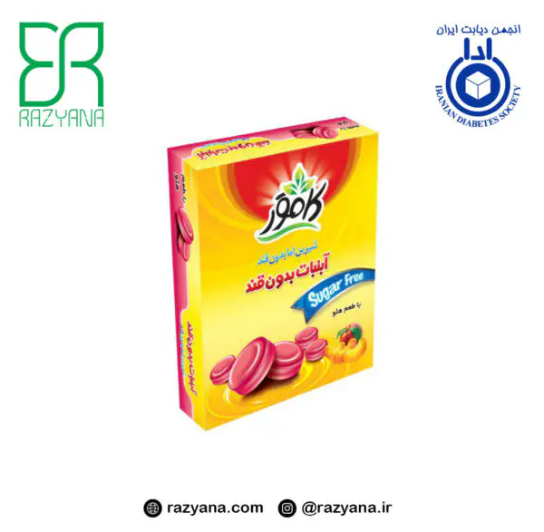 آبنبات هلو بدون قند