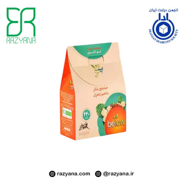 قند حبه ای بدون شکر با طعم زعفران